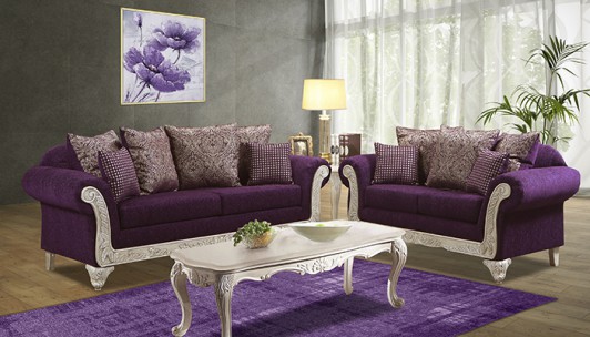 Sinbad Purple Sofa & Loveseat